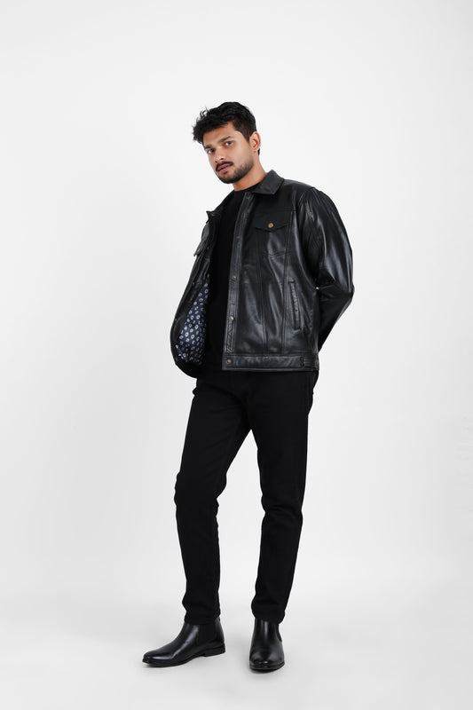 Classic Leather Jacket Black