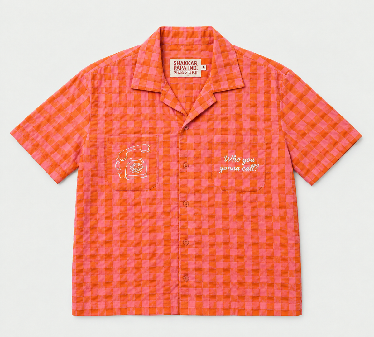 Orange Boxy fit Crop Shirt